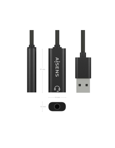 AISENS A106-0770 cambiador de género para cable 3,5 mm