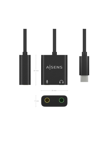 AISENS A109-0767 cambiador de género para cable 2x 3.5 mm