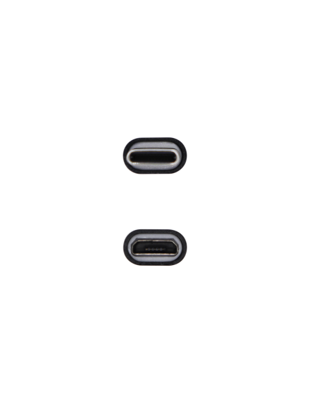 AISENS Mini Adaptador USB-? USB 2.0, Tipo Micro-B/H-USB-?/M, Negro
