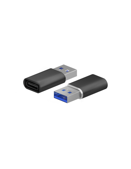 AISENS Mini Adaptador USB 3.2 Gen2 / USB 2.0 3A, Tipo USB-C/H-A/M, Negro