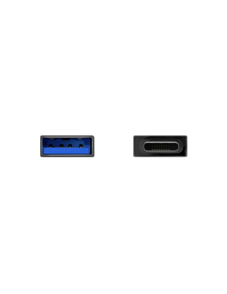 AISENS Mini Adaptador Aluminio USB 3.2 Gen1 3A, Tipo USB-C/M-A/H, Gris