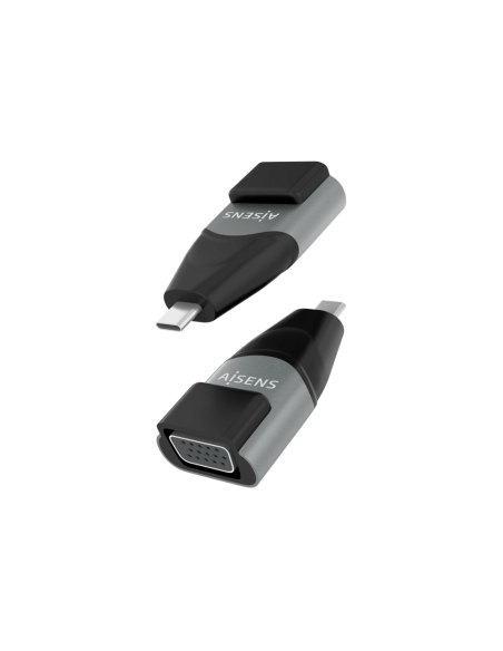 AISENS A109-0863 cambiador de género para cable USB C Negro, Gris