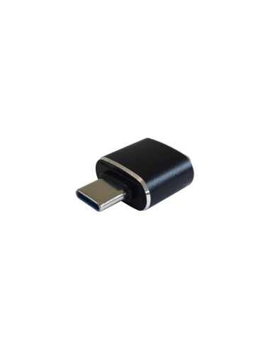 AISENS Mini adaptador USB 3.1 Gen2 3A, tipo USB-C/M-A/H, Negro