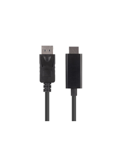 Lanberg CA-DPHD-11CC-0030-BK cambiador de género para cable DisplayPort HDMI Negro