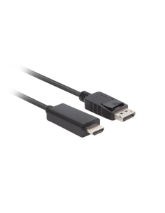 Lanberg CA-DPHD-11CC-0050-BK cambiador de género para cable DisplayPort HDMI Negro
