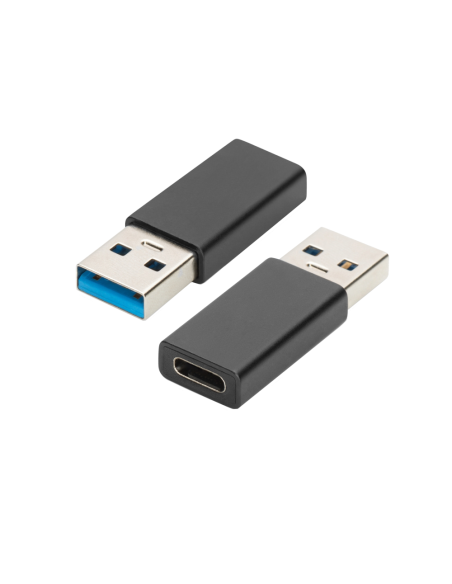Ewent EW9650 cambiador de género para cable USB Type-A USB Type-C Negro