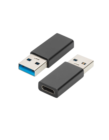 Ewent EW9650 cambiador de género para cable USB Type-A USB Type-C Negro