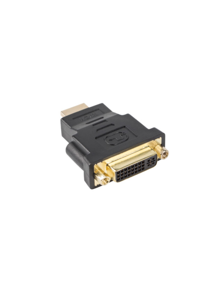 Lanberg AD-0014-BK cambiador de género para cable HDMI DVI-D (F) (24 + 5) Negro