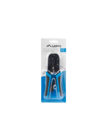 Lanberg NT-0201 crimpadora Herramienta para prensar Negro, Azul