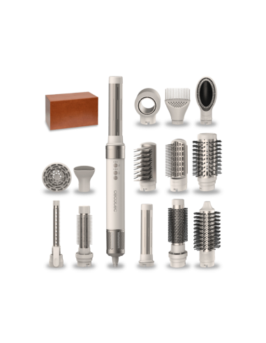 Cecotec Bamba CeramicCare 14in1 Herramienta de peinado con múltiples accesorios Champán 1400 W 1,8 m