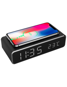 Gembird DAC-WPC-01 despertador Reloj despertador digital Negro
