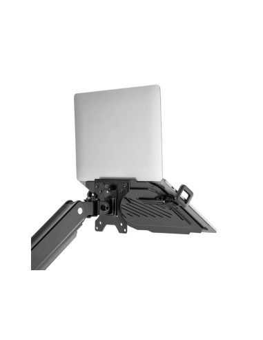 AISENS Soporte Universal para Portátil de 12-17 para el Montaje en un Soporte de Monitor, Negro