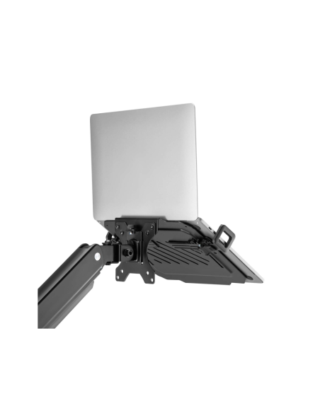 AISENS Soporte Universal para Portátil de 12-17 para el Montaje en un Soporte de Monitor, Negro