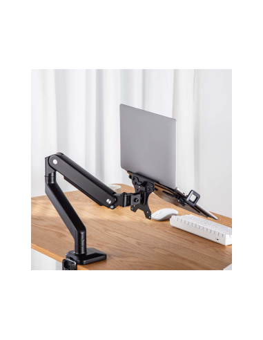AISENS Soporte Universal para Portátil de 12-17 para el Montaje en un Soporte de Monitor, Negro