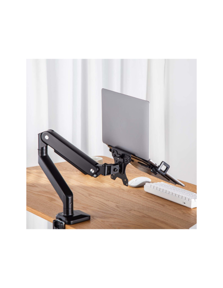 AISENS Soporte Universal para Portátil de 12-17 para el Montaje en un Soporte de Monitor, Negro