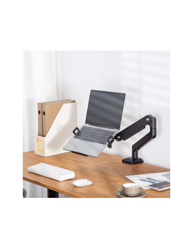 AISENS Soporte Universal para Portátil de 12-17 para el Montaje en un Soporte de Monitor, Negro