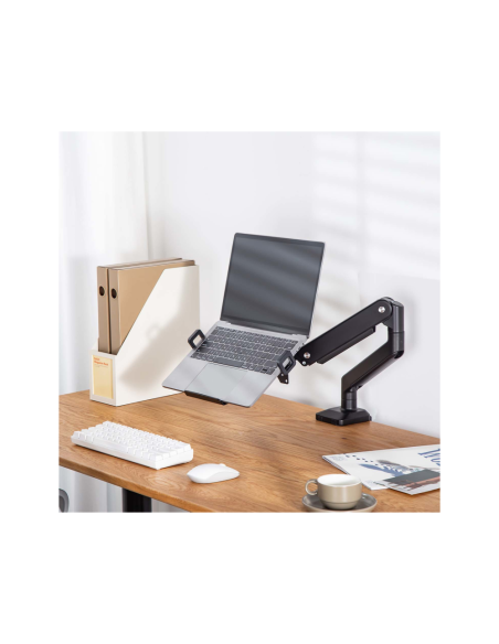 AISENS Soporte Universal para Portátil de 12-17 para el Montaje en un Soporte de Monitor, Negro