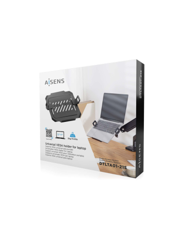 AISENS Soporte Universal para Portátil de 12-17 para el Montaje en un Soporte de Monitor, Negro
