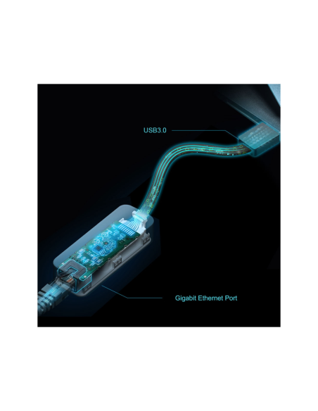 TP-Link UE306 base para portátil y replicador de puertos Negro