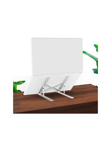 AISENS Soporte de Sobremesa Ajustable para Portatil / Tablet, Plata