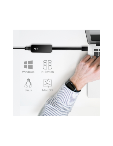 TP-Link UE306 base para portátil y replicador de puertos Negro