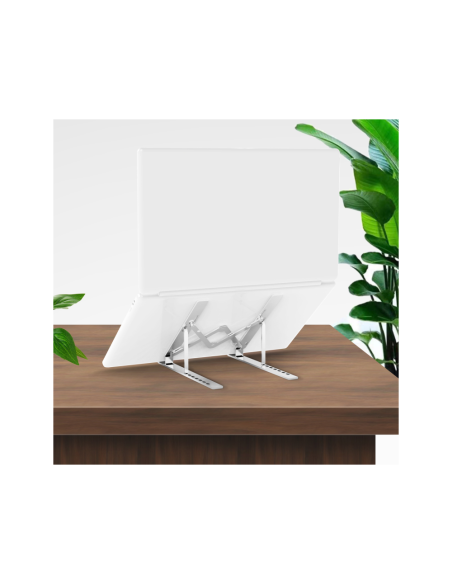AISENS Soporte de Sobremesa Ajustable para Portatil / Tablet, Plata
