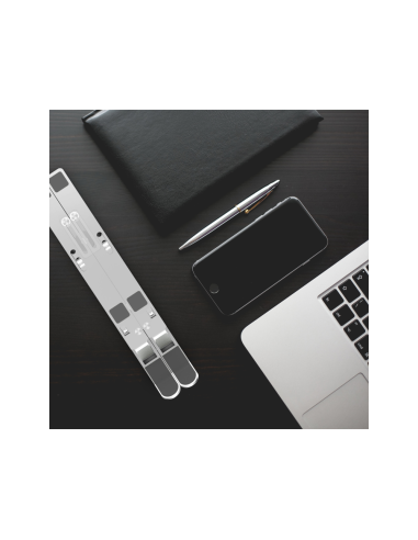 AISENS Soporte de Sobremesa Ajustable para Portatil / Tablet, Plata