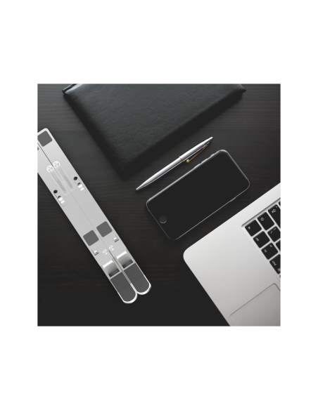 AISENS Soporte de Sobremesa Ajustable para Portatil / Tablet, Plata