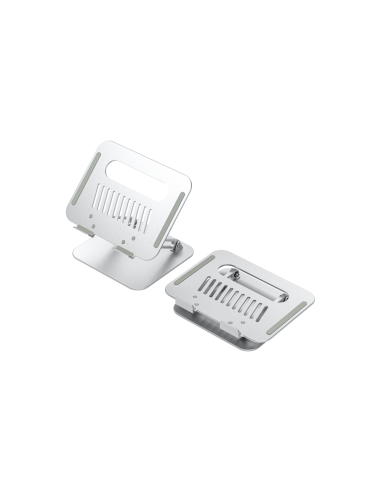 AISENS Soporte de Sobremesa XL 10-17 Ajustable para Portatil / Tablet, Plata