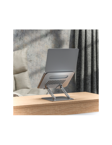 AISENS Soporte de Sobremesa XL 10-17 Ajustable para Portatil / Tablet, Plata