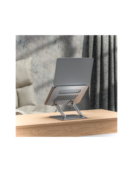 AISENS Soporte de Sobremesa XL 10-17 Ajustable para Portatil / Tablet, Plata