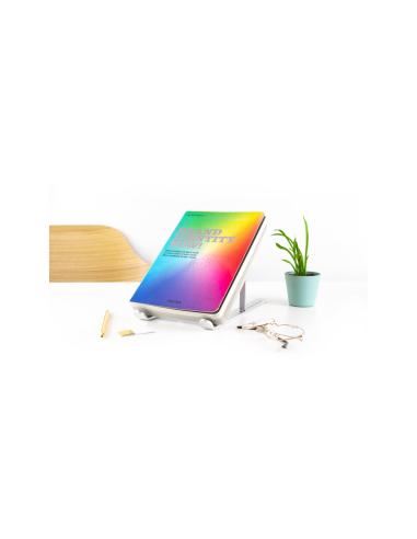 TooQ Soporte Elevador para Portátiles, Tablets, Móviles y Libros, Plata