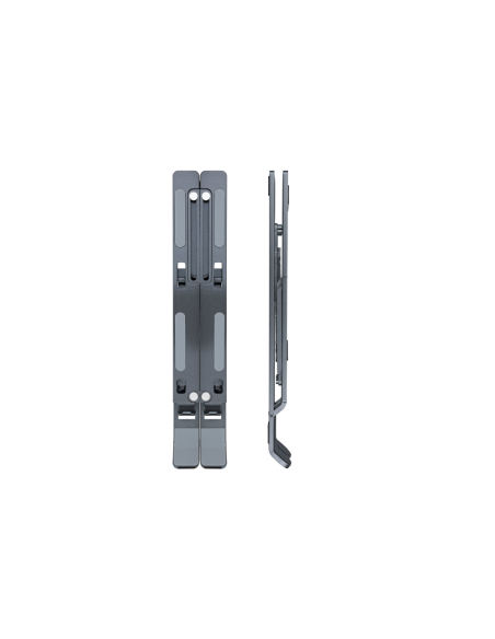 TooQ Soporte Elevador para Portátiles, Tablets, Móviles y Libros, Gris Oscuro