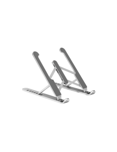 AISENS Soporte De Sobremesa Ajustable Para Portatil / Tablet, Plata