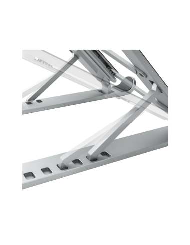 AISENS Soporte De Sobremesa Ajustable Para Portatil / Tablet, Plata