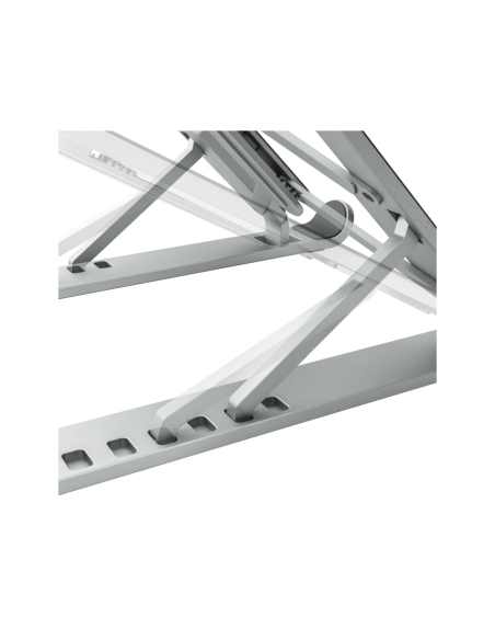 AISENS Soporte De Sobremesa Ajustable Para Portatil / Tablet, Plata