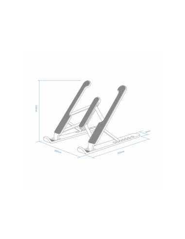 AISENS Soporte De Sobremesa Ajustable Para Portatil / Tablet, Plata