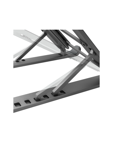 AISENS Soporte De Sobremesa Ajustable Para Portatil / Tablet, Gris Oscuro
