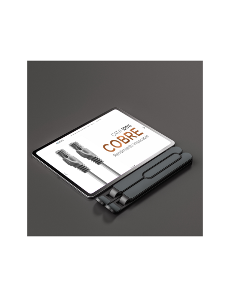 AISENS Soporte De Sobremesa Ajustable Para Portatil / Tablet, Gris Oscuro