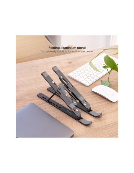 TooQ Soporte Elevador para Portátiles, Tablets, Móviles y Libros, Gris