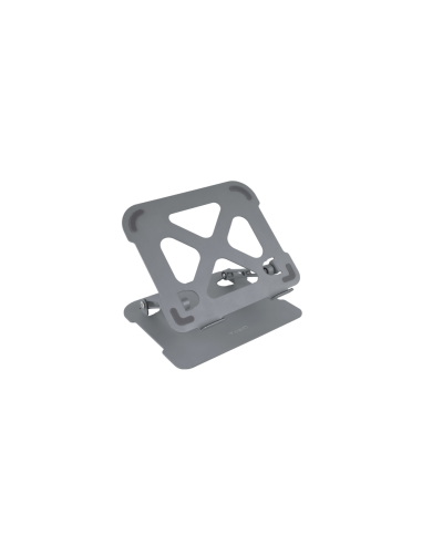 TooQ Soporte Elevador de Aluminio Ajustable Ergonómico para Portátiles, Gris