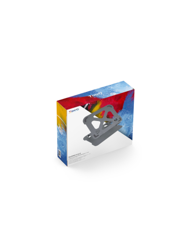 TooQ Soporte Elevador de Aluminio Ajustable Ergonómico para Portátiles, Gris