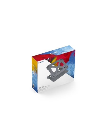 TooQ Soporte Elevador de Aluminio Ajustable Ergonómico para Portátiles, Gris