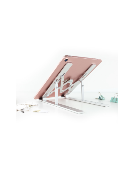 TooQ TQLRS0033-AL soporte para ordenador portátil Soporte para ordenador portátil y tableta Plata 38,1 cm (15")