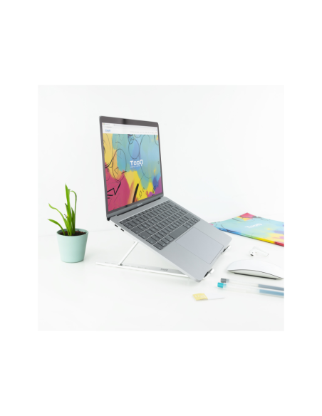 TooQ TQLRS0033-AL soporte para ordenador portátil Soporte para ordenador portátil y tableta Plata 38,1 cm (15")