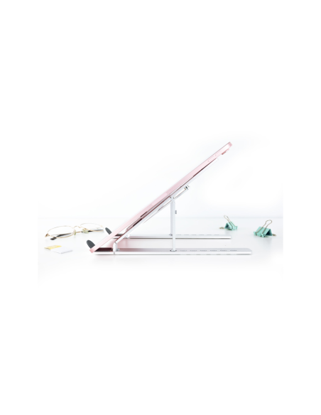 TooQ TQLRS0033-AL soporte para ordenador portátil Soporte para ordenador portátil y tableta Plata 38,1 cm (15")