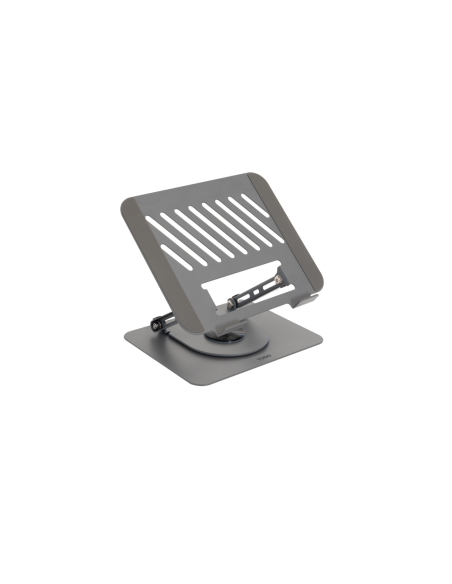 TooQ Soporte Elevador con rotación 360° y ajustable, para dispositivos de 11”-17”, Color Gris Oscuro