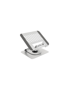 TooQ Soporte Elevador con rotación 360° y ajustable, para dispositivos de 11”-17”, Color Plata