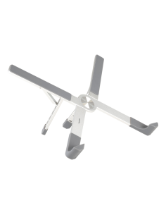 TooQ Soporte elevador plegable de aluminio para portátiles, Plata