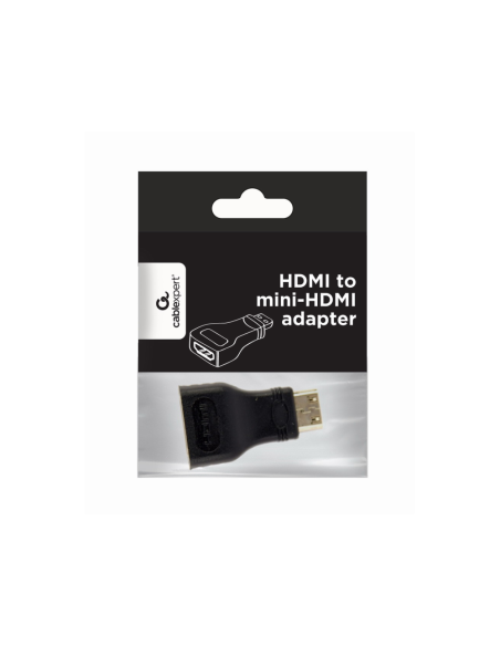 Gembird A-HDMI-FC cambiador de género para cable mini-HDMI Negro